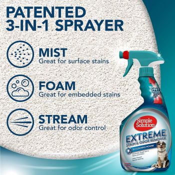  Simple Solution Dog Extreme Stain+Odor Remover, 32 OZ 