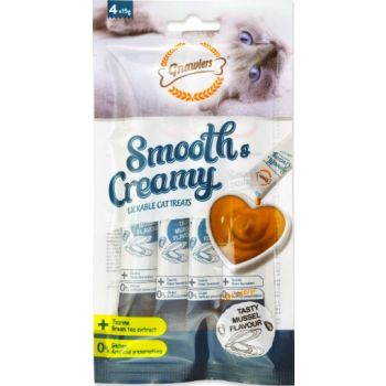  Gnawlers Smooth & Creamy Lickable Cat Treats (4pcsx15g) - Mussel Flavour 