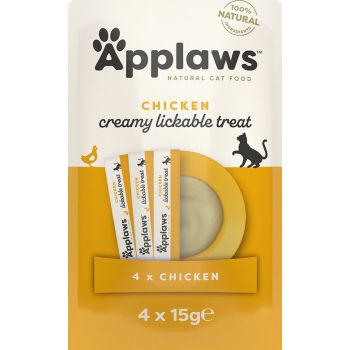  Applaws Chicken Creamy Lickable Cat Treats 4x15g 