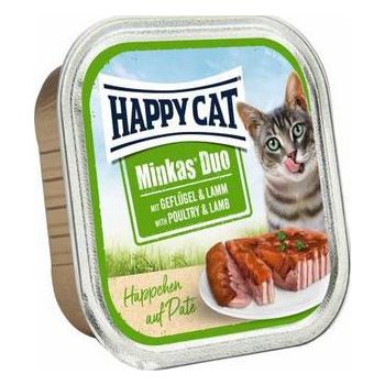  Happy Cat Wet Food  Minkas Duo Poultry & Lamb 100g 