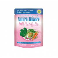 Natural Balance Platefulls Salmon, Tuna & Crab in Gravy Cat Pouch 3 oz Ã— 12 Pcs