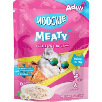  Moochie Cat Food Tuna Recipe In Gravy Pouch 70g 