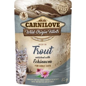  Carnilove Trout Enriched With Echinacea For Adult Cats (Wet Food Pouches) 85g 