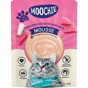  Moochie Cat Wet Food Tuna Mousse With Goat Milk Pouch 