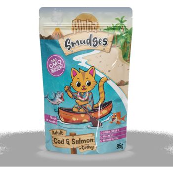  Smudges Cod & Salmon Adult Cat wet food in Gravy 85g Pouch 