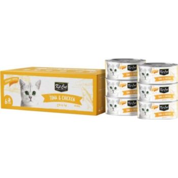  Kit Cat Deboned Tuna & Chicken Toppers 6x50g 