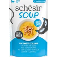 Schesir Soup Cat Wet Food in Soup Pouch-Tuna With Squid 40g