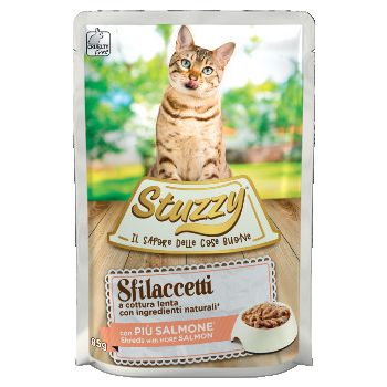  Stuzzy Cat Wet Food Shreds with Salmon 85g 