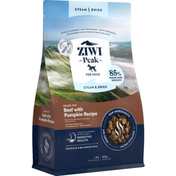  ZIWI Peak Steam & Dried Grass-Fed Beef with Pumpkin Recipe Dry Dog Food 