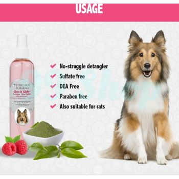  Synergy Labs Veterinary Formula Gloss and Glide Detangler, Shine Builder & Conditioner 8 oz -236 ml 