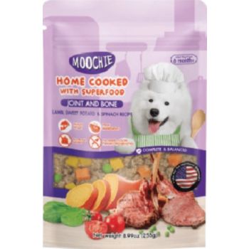  Moochie Home Cooked Dog Food - Joint and Bone - Lamb, Sweet Potato & Spinach Recipe 255g 