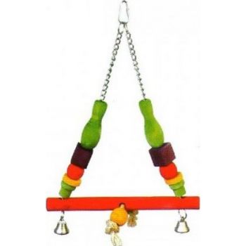  VanPet Triangle Type Swing Toy For Large Birds With Bell 40 x 25cm 