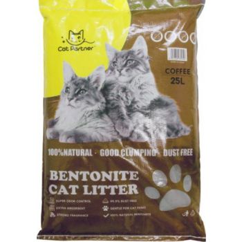  Cat Partner Bentonite Dust Free Clumping Litter 25 L – Coffee 