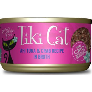  Tiki Cat Grill Wet Cat Food Hana Grill Ahi Tuna Crab -2.8 Oz. Can 