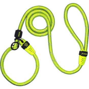  DOCO® Reflective Rope Leash Ver.2 - Slip On Collar Leash 5ft Ø13mm 120cm+30cm(L) S.Lime 