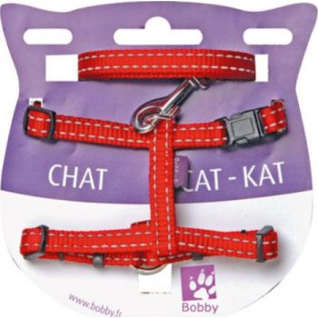  SAFE CAT HARNESS & LEAD RED 28CM 