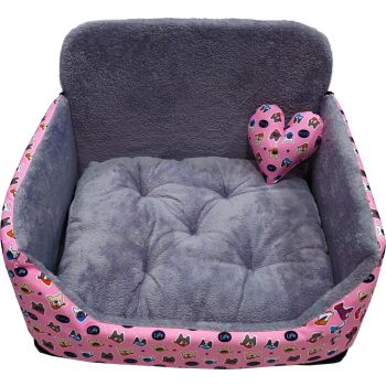  Puppod Sofa Pet Bed Pink 2in1 