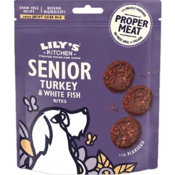  Lily's Kitchen Turkey & Whitefish Senior Dog Treats - 70G 