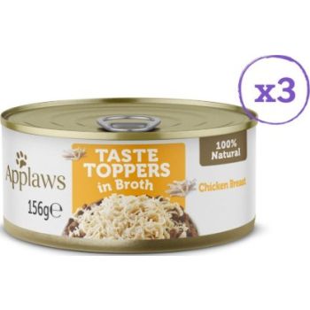  Applaws Taste Topper in Broth Chicken Selection Wet Dog Food 8 x 156g Tins 