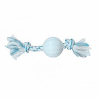 Dental Rope Tug with Nylon Ball - Blue
