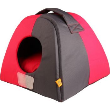  Gigwi Place Pet House Canvas, Plush, TPR Rose Red Small 