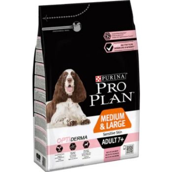  PRO PLAN Medium & Large Adult 7+ Sensitive Skin Dog Salmon With Optiderma 3KG 