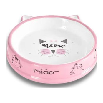  Saas Pet Ceramic Bowls Pink (15.5*15.5*3) 200Ml 