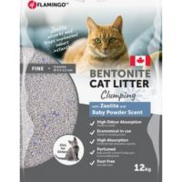 Flamingo Bentonite Cat Litter Zeolite Baby Powder 12KG