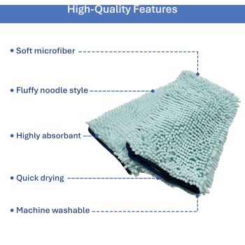  Pet Towel - Microfiber - Light Blue 