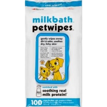  Petkin Milk bath Pet wipes - 100ct 