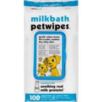 Petkin Milk bath Pet wipes - 100ct