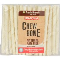 SNACKY WHITE TWIST DOG STICKS 5” 175G