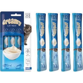 M-PETS Creamy Treats for Cats – Tuna & Shrimp 4x15g (60g) 