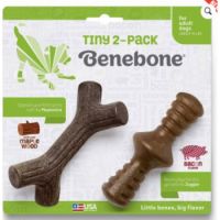 Benebone 2-Pack Maplestick/Zaggler (Tiny) – Bacon