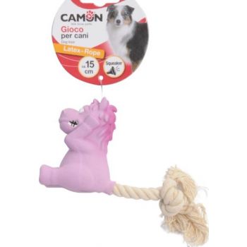  Camon Latex Dog Toy – Dog, Cat And Horse With Squeaker And Rope 1pcs 