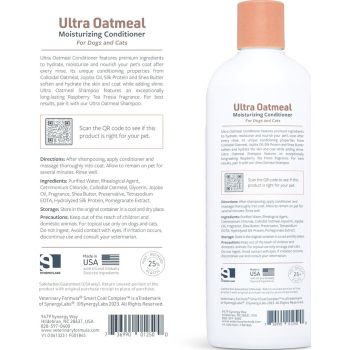  Synergy Labs Veterinary Formula Solutions Ultra Oatmeal Moisturizing Conditioner 17oz - 503ml 