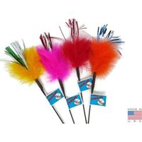 GOCAT SPARKLING TICKLER FEATHER WAND 18 IN.   Green In Color   (1pcs)