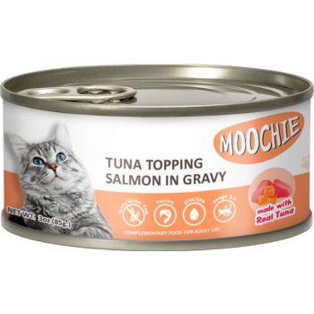  Moochie Adult Tuna Topping Salmon 85g Can 