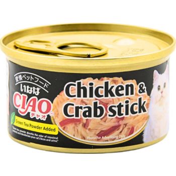 Inaba CIAO Chicken Fillet and Crab Stick in Jelly 75g 