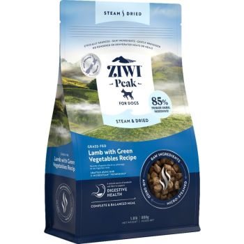  ZIWI Peak Steam & Dried Grass-Fed Lamb with Green Vegetables Recipe Dry Dog Food 800g 