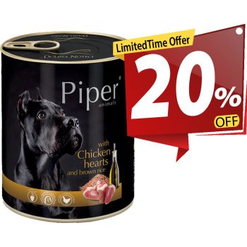  Piper Dog Wet Food With Chicken Hearts And Brown Rice 800g 