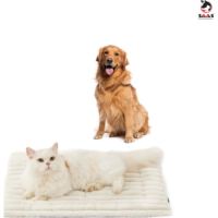 Saas Faux Rabbit Fur Pet Mat White  Large