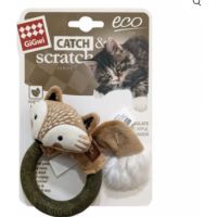 Gigwi Cat Toys Fox Catch & Scratch Eco line with Slivervine Ring
