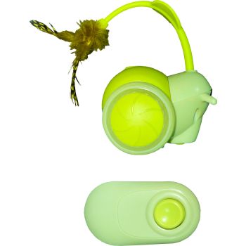  SNAIL SHAPED INTERACTIVE  REMOTE CONTROL  CAT TOYS  CAR GREEN (6972938685847) 