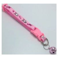 PETS CLUB ADJUSTABLE CAT COLLAR WITH BELL- LIGHT PINK