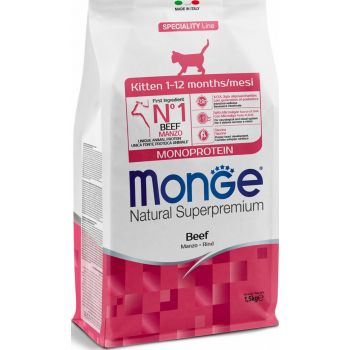  Monge Cat Dry Food  Monoprotein Kitten Beef 1.5KG 