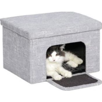  Curious Cat Cube Cottage 17.5″ W x 40.25″ H x 31.5″ L inches 