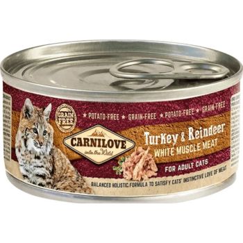  Carnilove - Turkey & Reindeer For Adult Cats 100g 