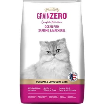  Green Zero Signature Dry Cat Food for Persian Ocean Fish, Sardines & Mackerel 1.2kg 