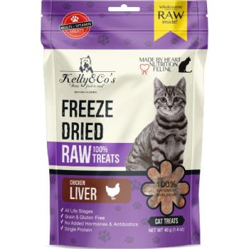 KELLY & CO’S Single Ingredient Freeze-dried Chicken Liver for Cat Treats 40g 